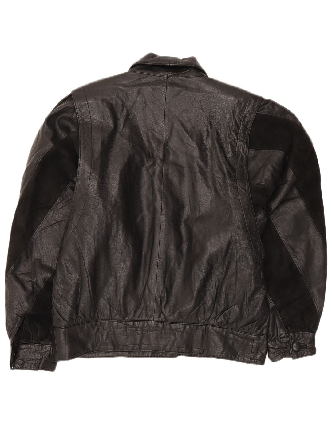 Δερμάτινο μπουφάν VINTAGE Γυναικείο Loose Fit Δερμάτινο IT 46 Large μαύρο