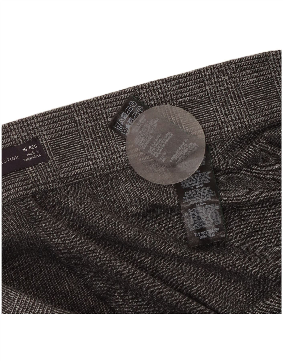 Marks & Spencer Γυναικείο Cropped Παντελόνι UK 16 Large W34 L24 Grey Check
