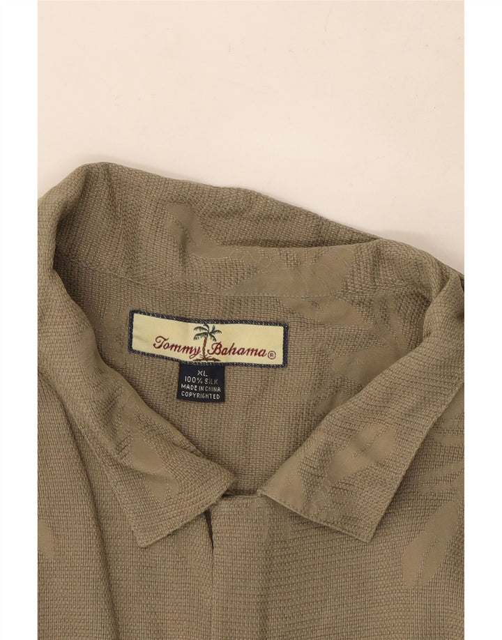 Tommy Hilfiger Ανδρικό Abstract Pattern Κοντομάνικο πουκάμισο XL Χακί Μεταξωτό