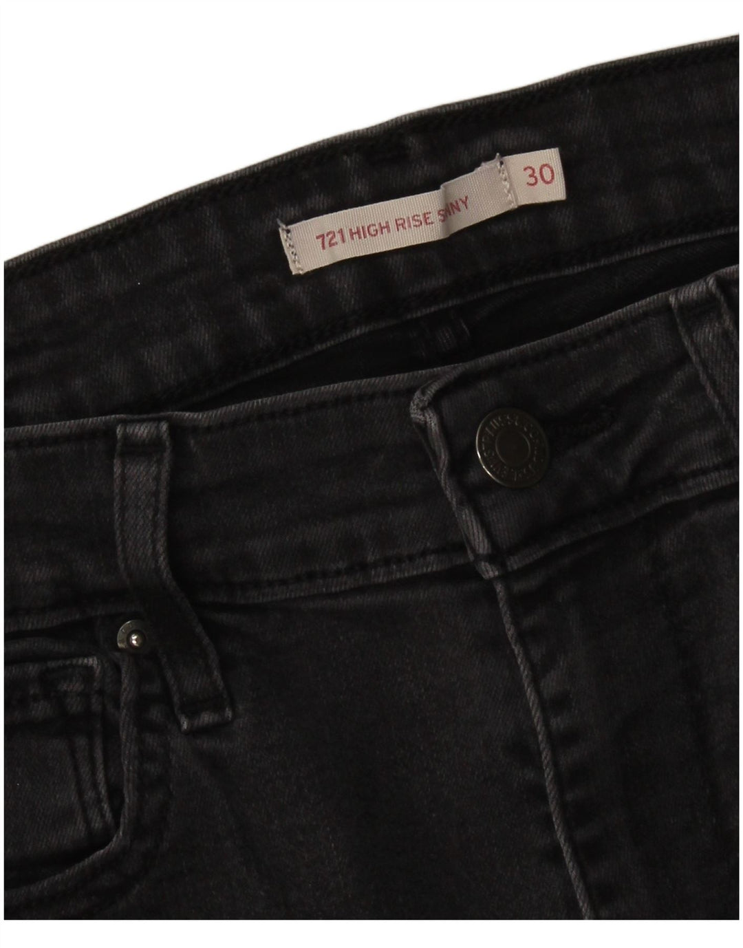 LEVI'S Γυναικείο 721 Ψηλό ψηλό Skinny Jeans W30 L29 Μαύρο