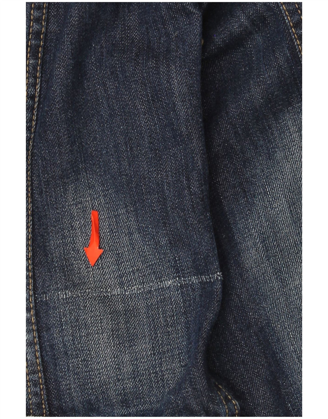 Gas Γυναικείο Τζιν Μπουφάν UK 12 Medium Navy Blue Cotton