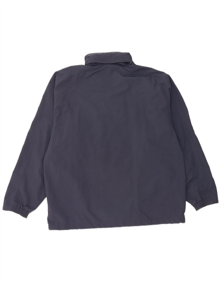 KAPPA Ανδρικό μπουφάν βροχής με κουκούλα UK 42 XL Navy Blue Polyamide