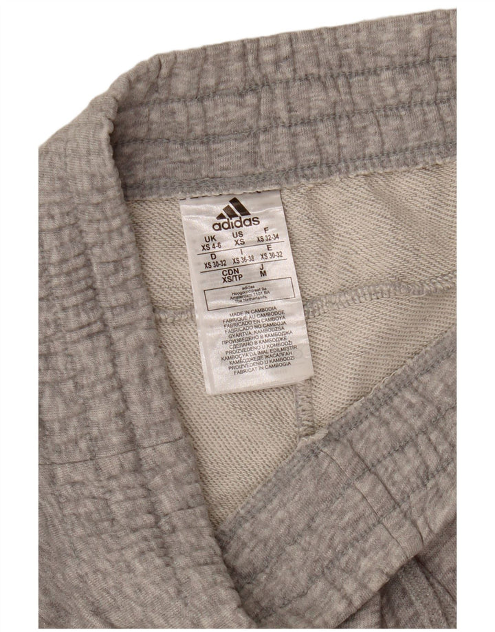 Γυναικείο γραφικό αθλητικό σορτς ADIDAS UK 4/6 XS Γκρι βαμβακερό