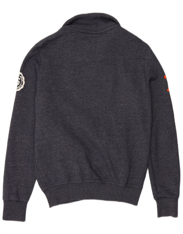 Ανδρική φόρμα γυμναστικής SUPERDRY Γραφικό Μπουφάν Μπουφάν Μικρό Ναυτικό Βαμβακερό