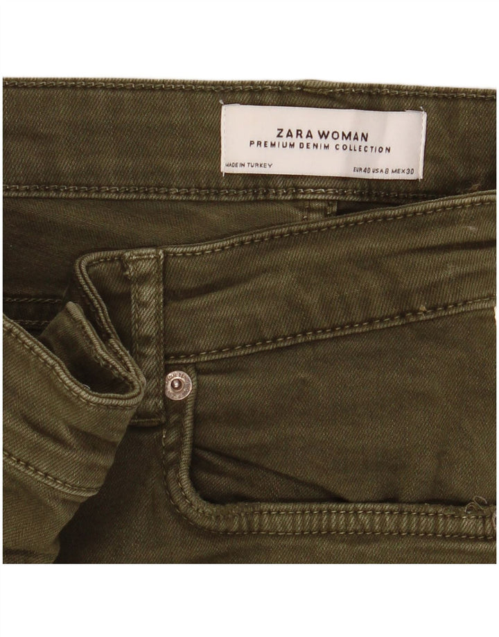 Zara Γυναικείο Slim Jeans EU 40 Medium W30 L27 Khaki Colourblock