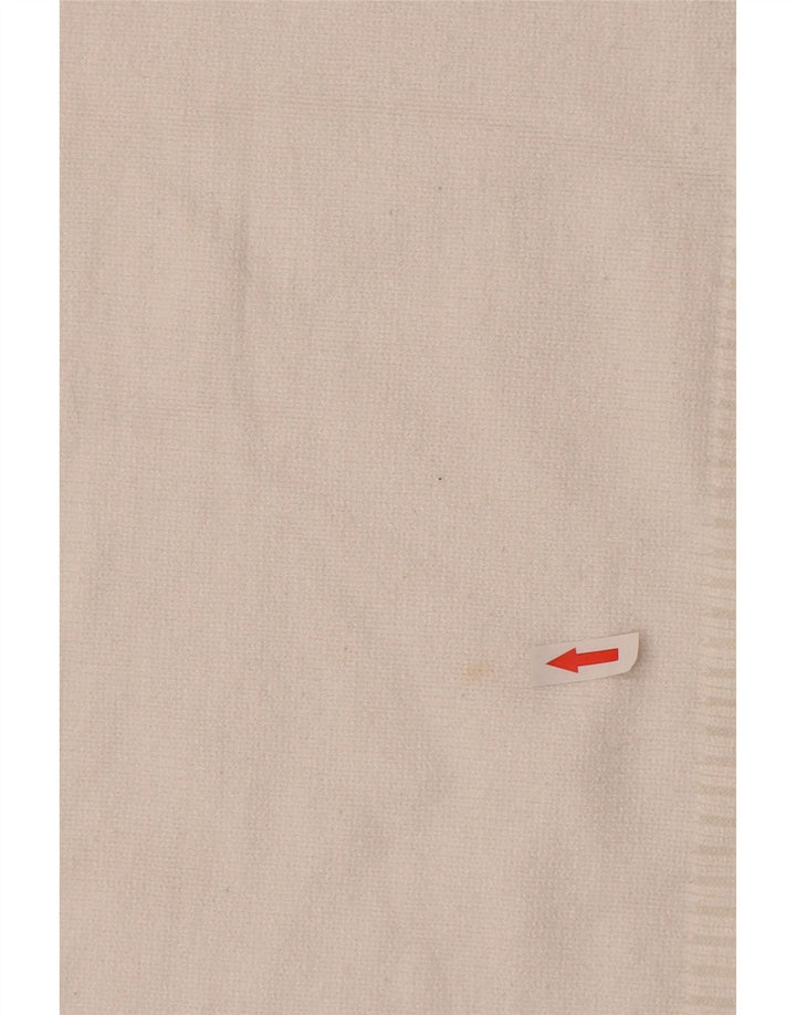 Zara γυναικείο πουλόβερ υπερμεγέθη Crew Neck Jumper UK 10 Small White Viscose