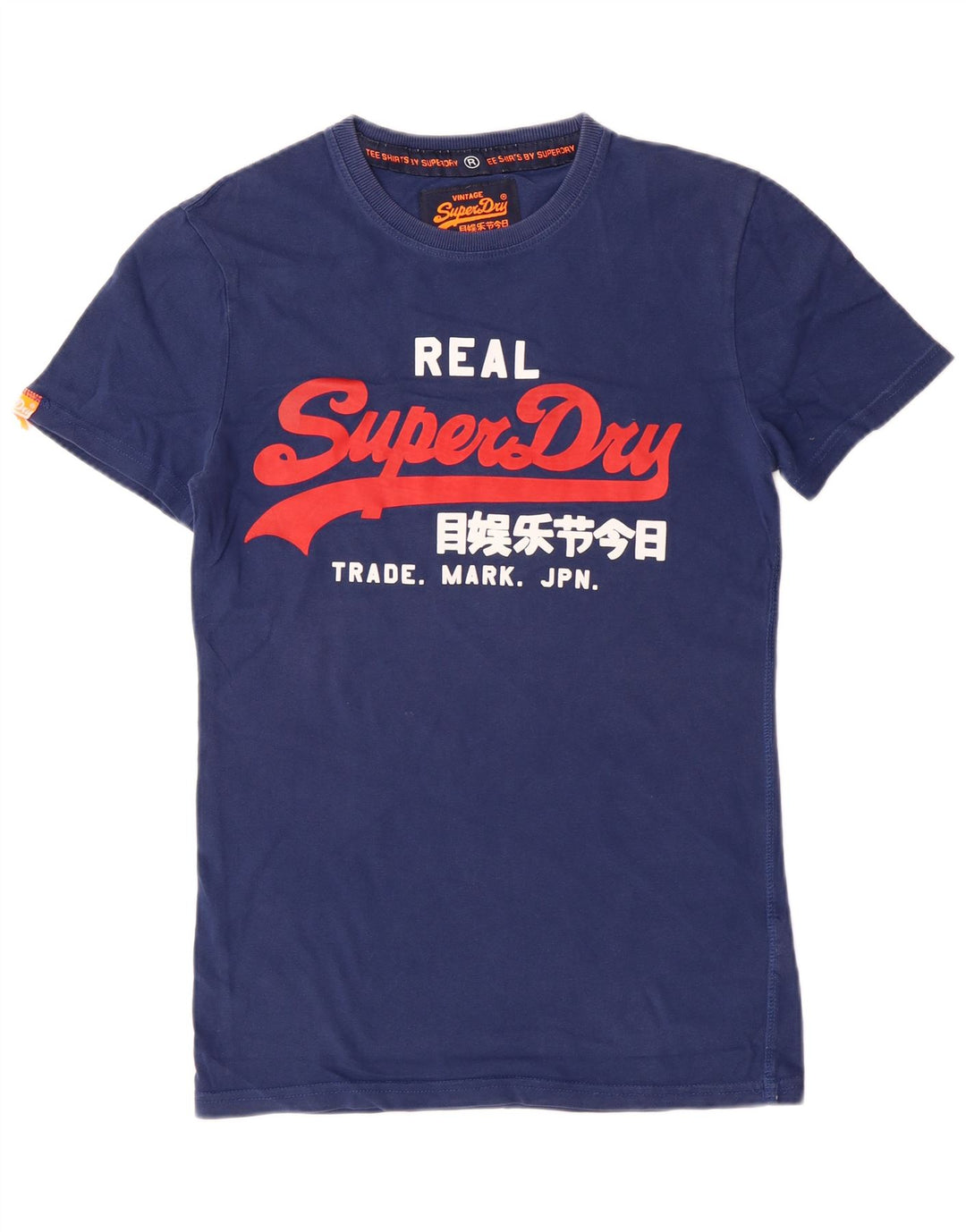 Ανδρικό γραφικό T-Shirt Superdry Top XS Navy Blue Cotton