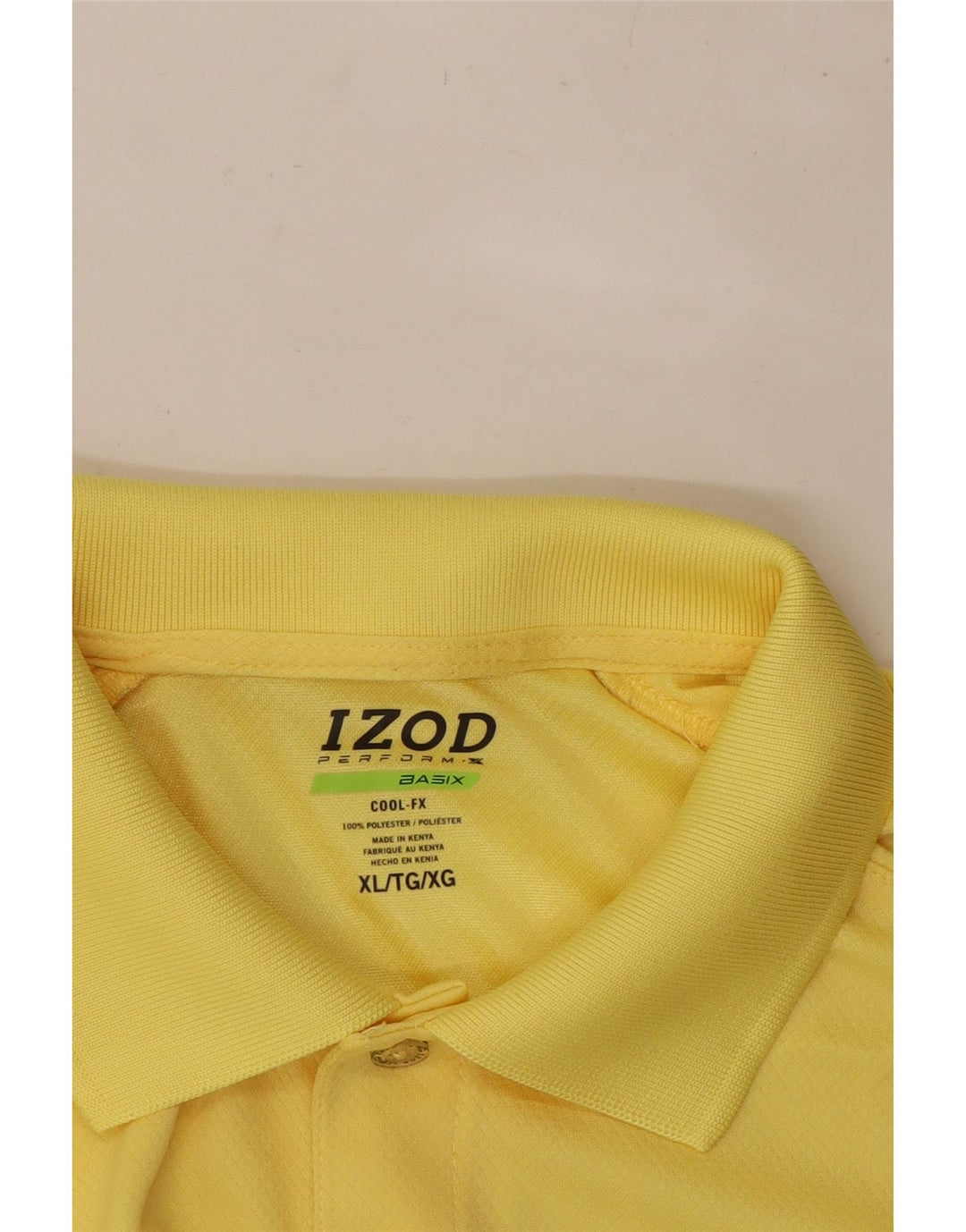 Ανδρικό πουκάμισο IZOD Golf Polo XL κίτρινο πολυεστέρα