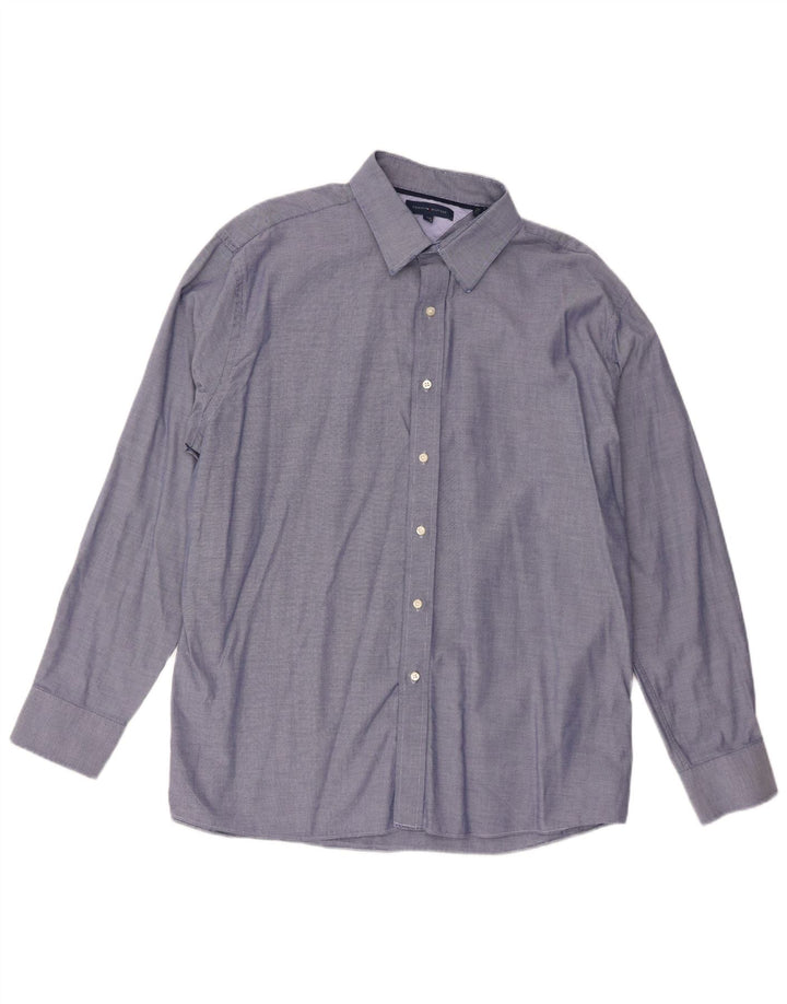 Ανδρικό πουκάμισο Tommy Hilfiger Size 17 1/2 XL Βαμβακερό με μπλε στίγματα