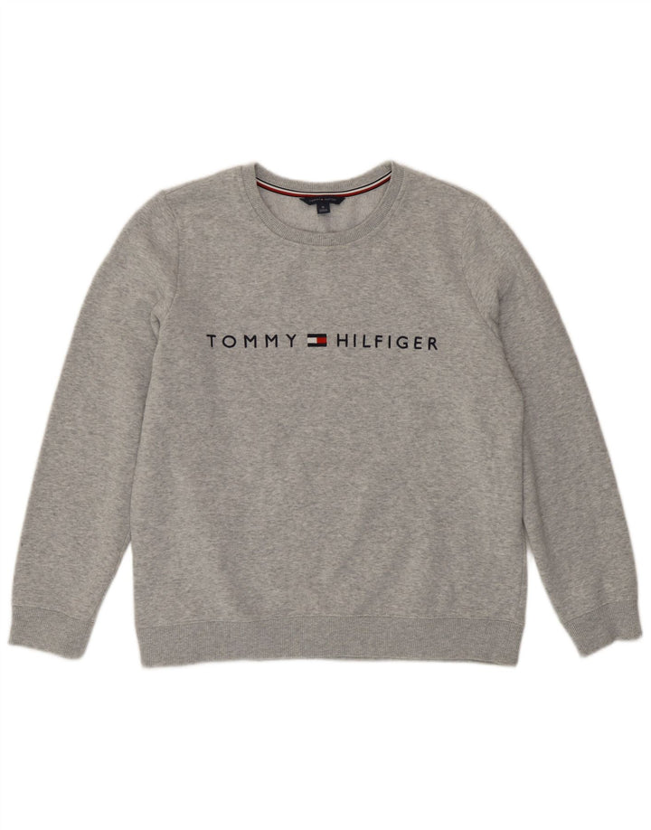Γυναικείο γραφικό φούτερ Tommy Hilfiger Jumper UK 14 Medium Grey Flecked