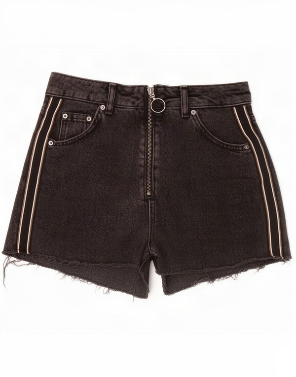 Topshop Γυναικείο μαμά τζιν σορτς UK 8 Small W26 μαύρο βαμβακερό