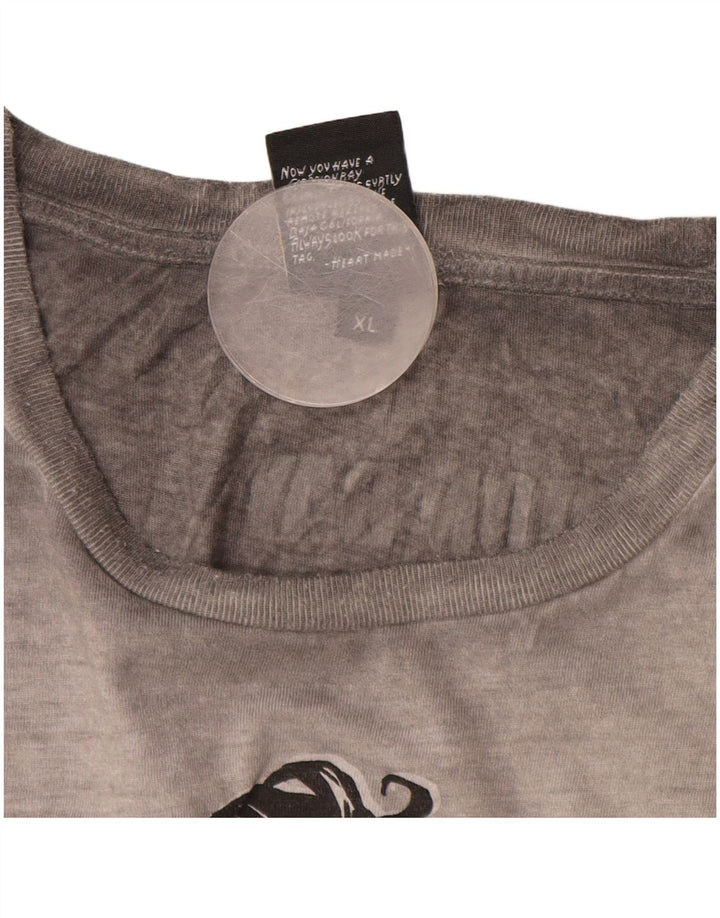 Scorpion Bay Ανδρικό γραφικό τοπ μακρυμάνικο XL γκρι βαμβακερό