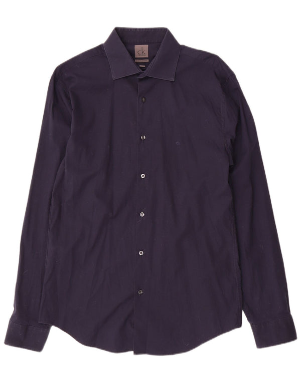 Calvin Klein Ανδρικό πουκάμισο Slim Fit Size 40 15 3/4 Medium Navy Blue