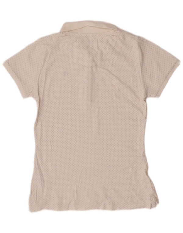Refrigue γυναικείο μπλουζάκι πόλο UK 10 Small White Argyle/Diamond Cotton