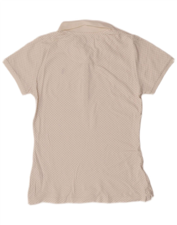 Refrigue γυναικείο μπλουζάκι πόλο UK 10 Small White Argyle/Diamond Cotton