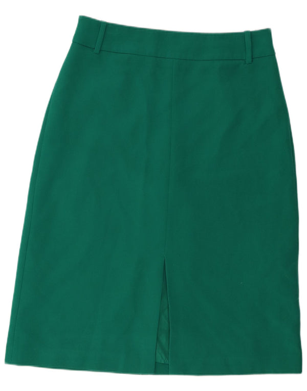 Warehouse Γυναικεία ίσια ψηλόμεση φούστα UK 14 Large W32 Green Polyester