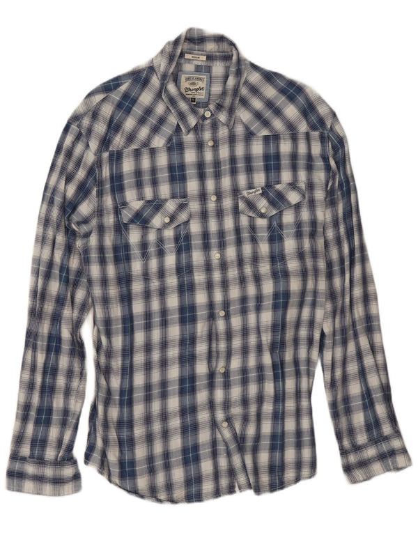 Ανδρικό πουκάμισο Wrangler Regular Fit XL Μπλε βαμβακερό