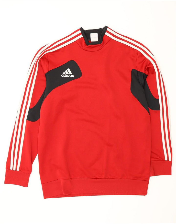 Ανδρικό φούτερ Adidas Jumper UK 42/44 Μεγάλο κόκκινο χρώμα πολυεστέρα