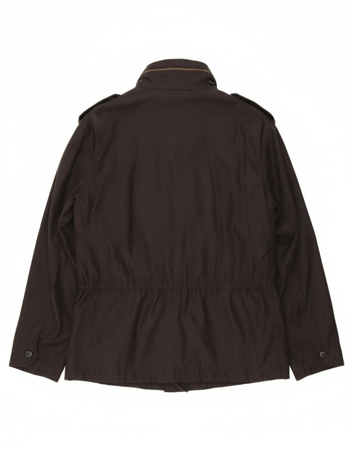 VINTAGE Mens Regular Utility Jacket UK 42 XL Black Polyester Vintage Vintage and Second-Hand Vintage from Messina Hembry 