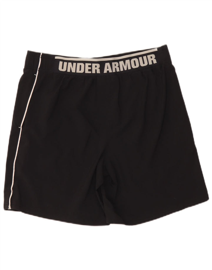 Ανδρικό γραφικό αθλητικό σορτς Under Armour, μεσαίο μαύρο πολυεστέρα