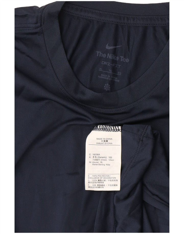 Ανδρικό T-shirt Nike Dri Fit Top XL Navy Blue Polyester