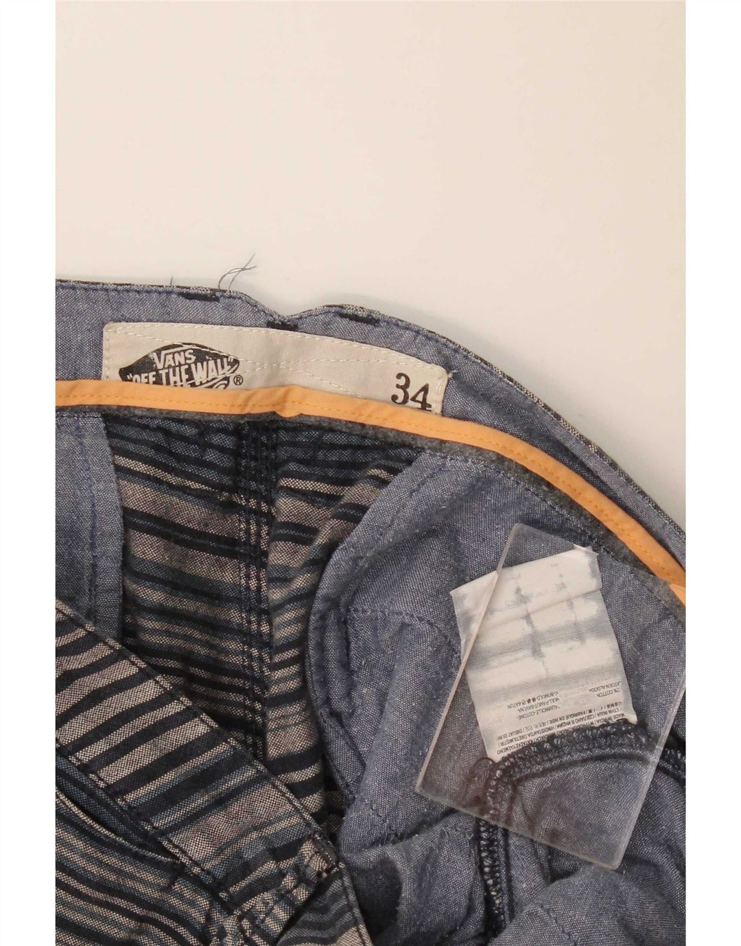 Ανδρικό σορτς Vans Casual W34 Μεγάλο μπλε ριγέ βαμβακερό