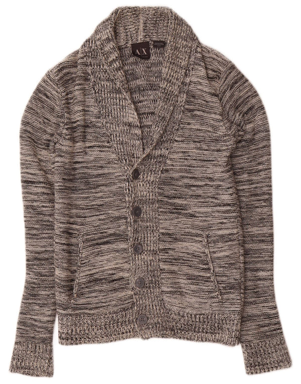 Armani Exchange Ανδρικό πουλόβερ ζακέτα XS Γκρι βαμβακερό