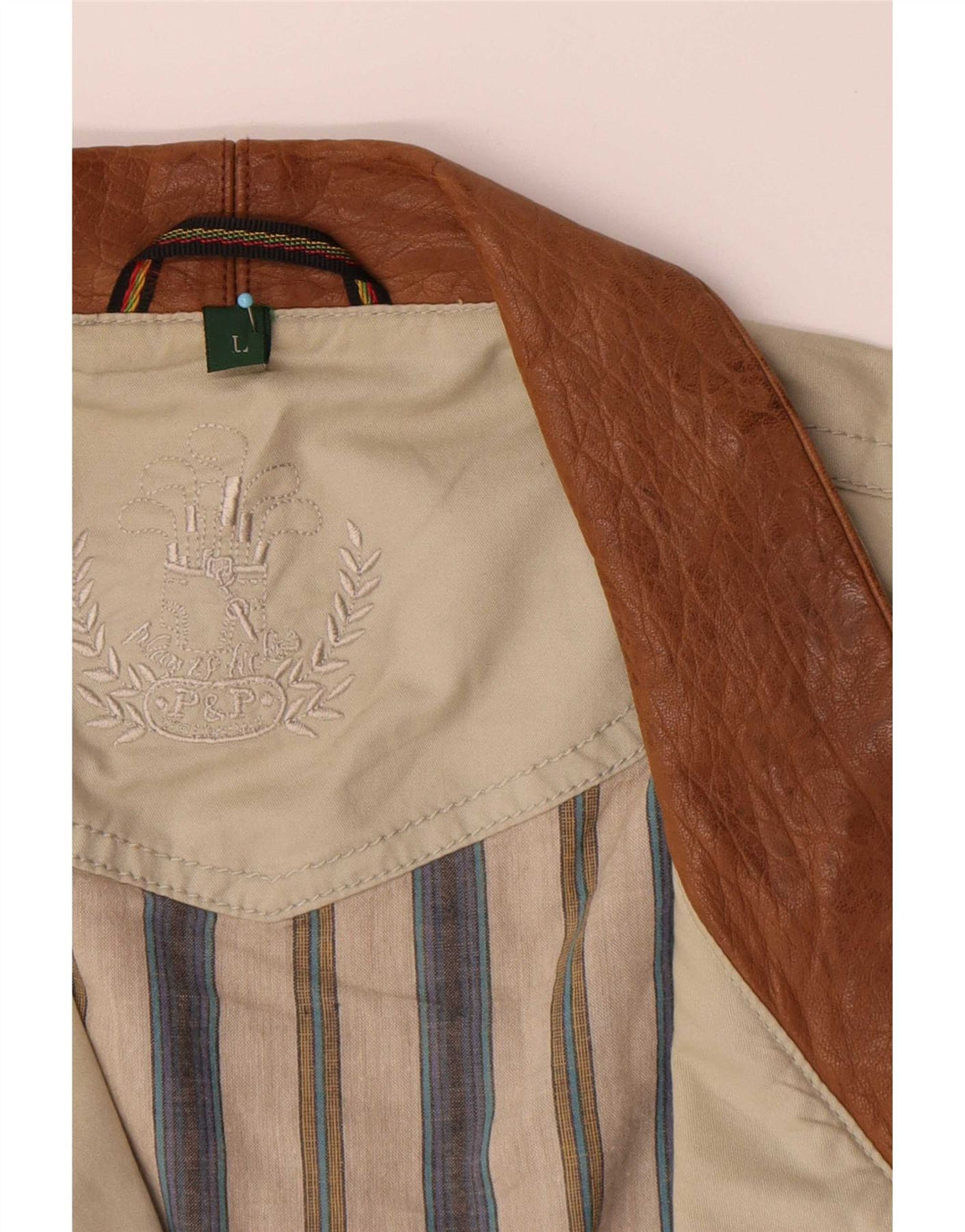 Vintage Mens Utility Jacket UK 40 Large Beige Βαμβακερό
