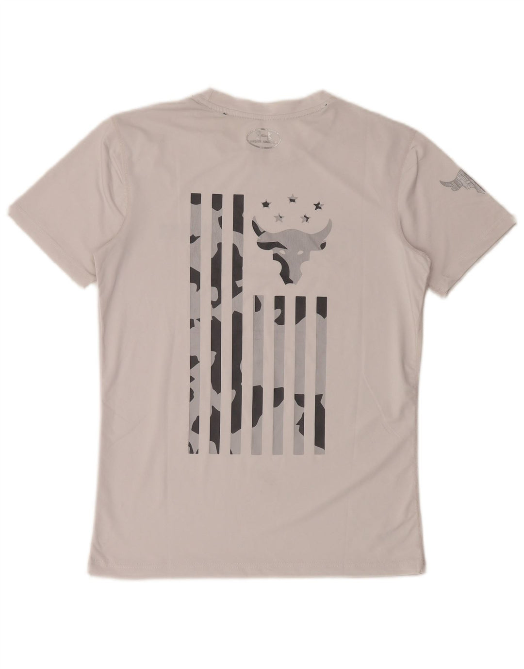Under Armour Mens Heat Gear Graphic T-Shirt Top μεσαίο λευκό πολυεστέρας