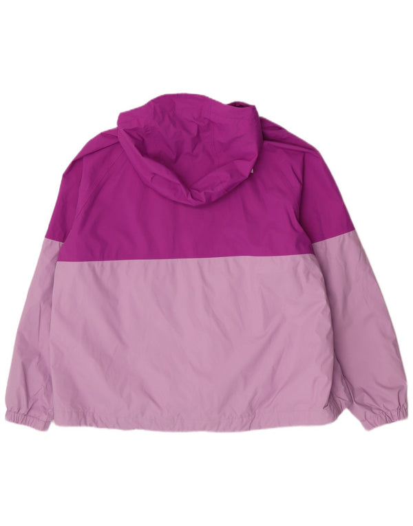 The North Face γυναικείο μπουφάν βροχής με κουκούλα UK 20 2XL Purple Colorblock Nylon