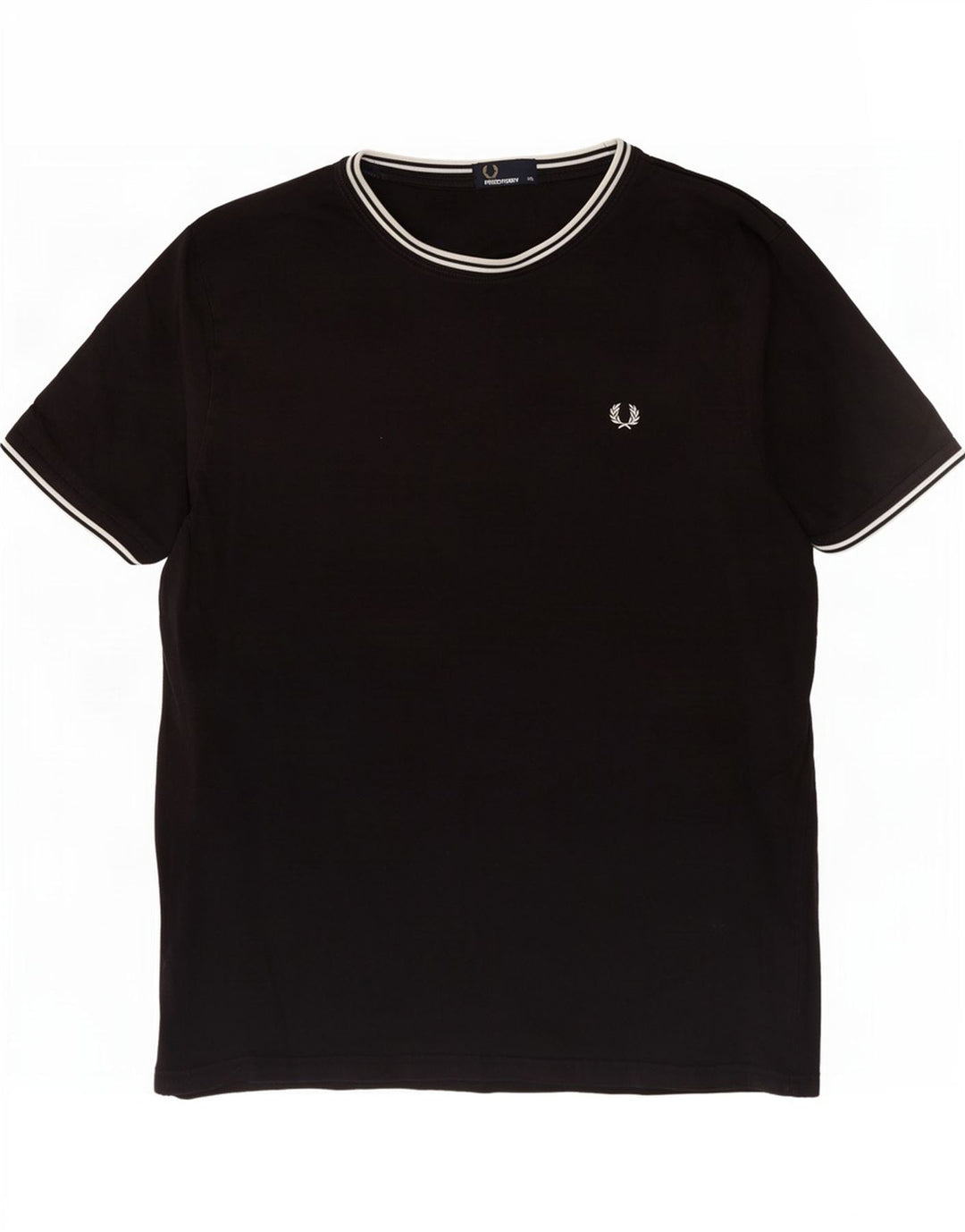 Fred Perry Ανδρικό T-Shirt Top 2XL Μαύρο βαμβακερό