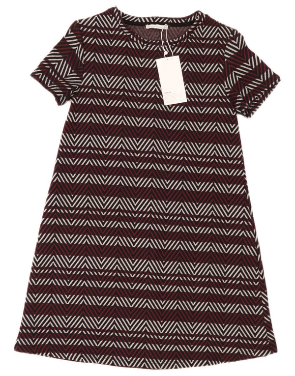 Zara Γυναικείο φόρεμα Trafaluc A-Line UK 8 Small Chevron πολύχρωμο