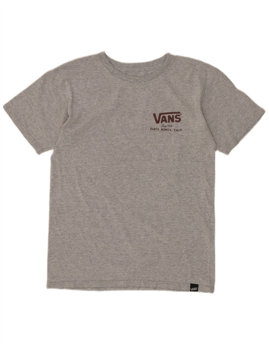 Γυναικείο γραφικό μπλουζάκι VANS Top UK 10 Small Grey Cotton