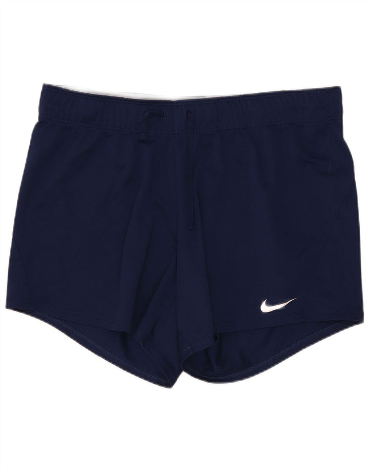 Γυναικείο αθλητικό σορτς Nike Dri Fit UK 12 μεσαίου μπλε πολυεστέρα