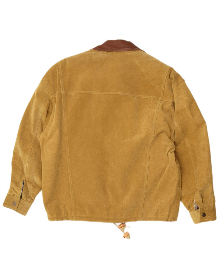 Ανδρικό Suede Jacket Front Line UK 40 Large Beige Leather