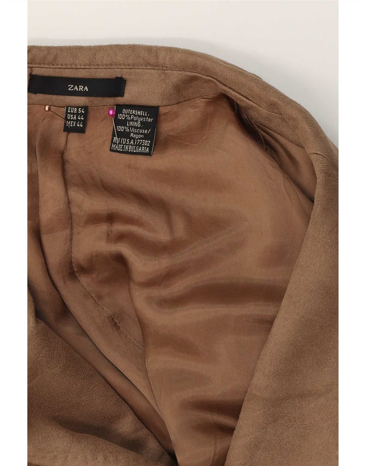 Zara Ανδρικό σακάκι μπλέιζερ με 2 κουμπιά EU 54 XL Beige Polyester