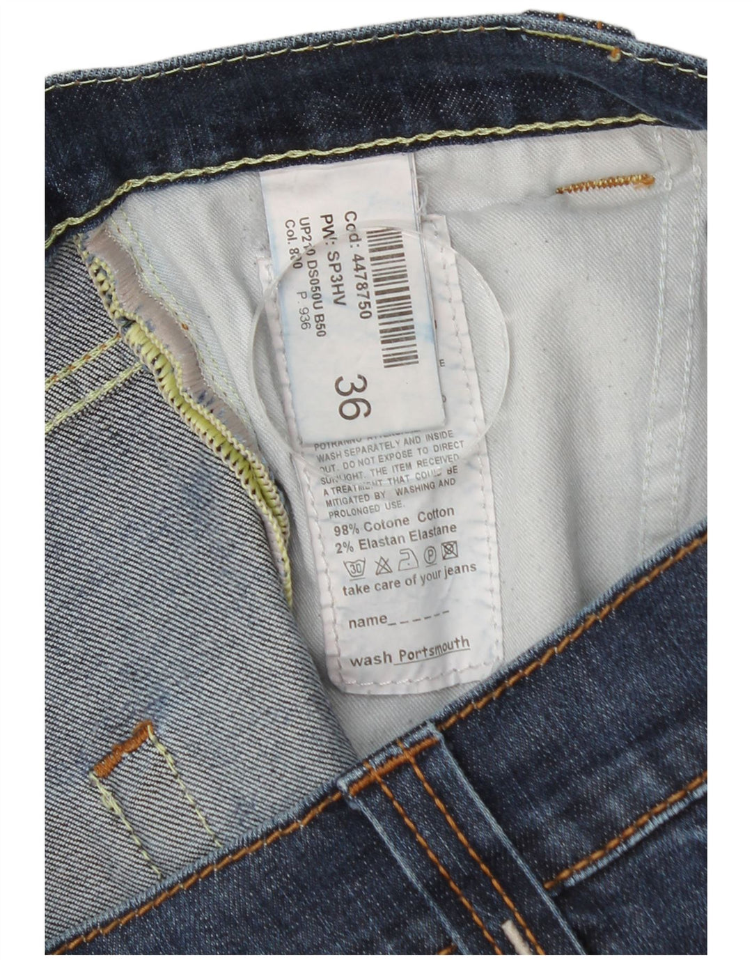 Dondup Ανδρικό Slim Jeans W36 L34 Μπλε Βαμβακερό