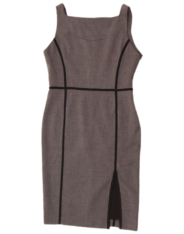 Zara Γυναικείο Αμάνικο Φόρεμα UK 14 Large Grey Polyester