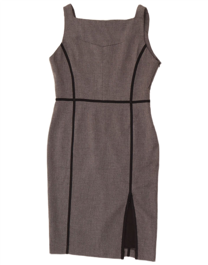 Zara Γυναικείο Αμάνικο Φόρεμα UK 14 Large Grey Polyester