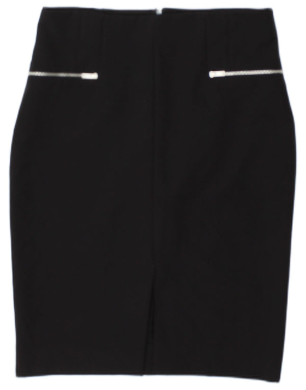 Zara Γυναικεία Pencil Φούστα Medium W28 Μαύρη