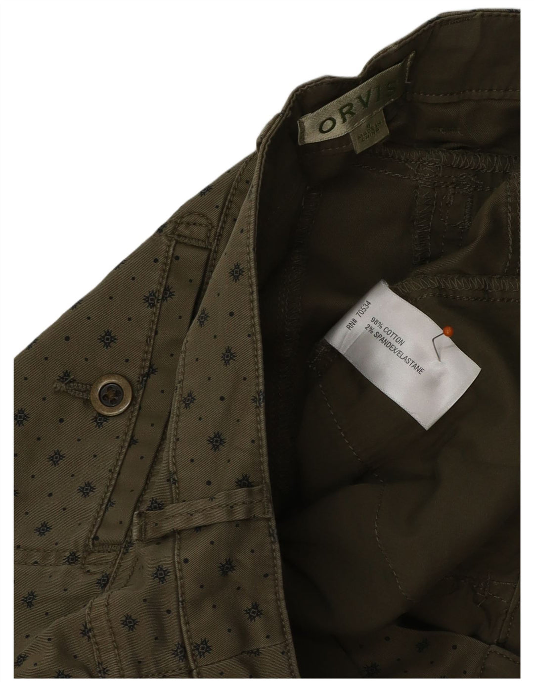 ORVIS Γυναικείο Slim Casual Παντελόνι US 8 Medium W30 L29 Χακί με στίγματα