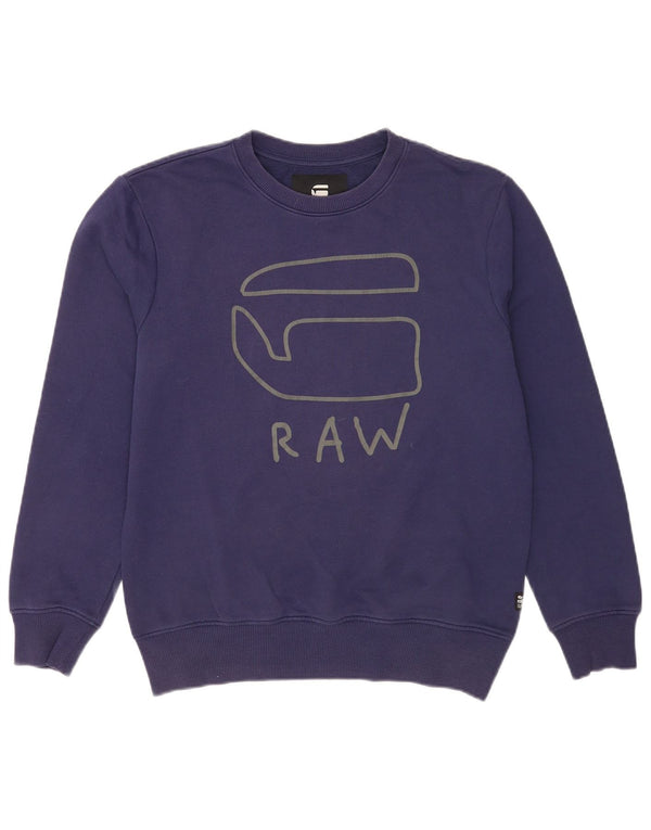 Ανδρικό γραφικό φούτερ G-Star Jumper Medium Navy Blue βαμβακερό