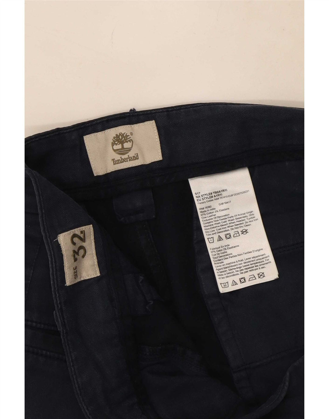 Ανδρικό σορτς Chino Timberland W32 Βαμβακερό μεσαίο ναυτικό