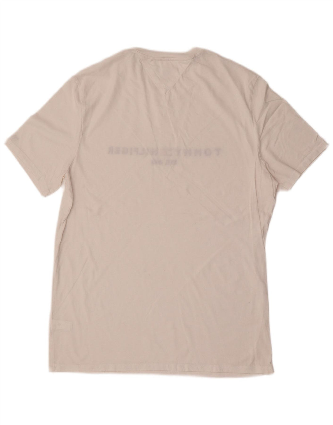 Tommy Hilfiger Ανδρικό T-Shirt Regular Fit Top Μεσαίο λευκό βαμβακερό