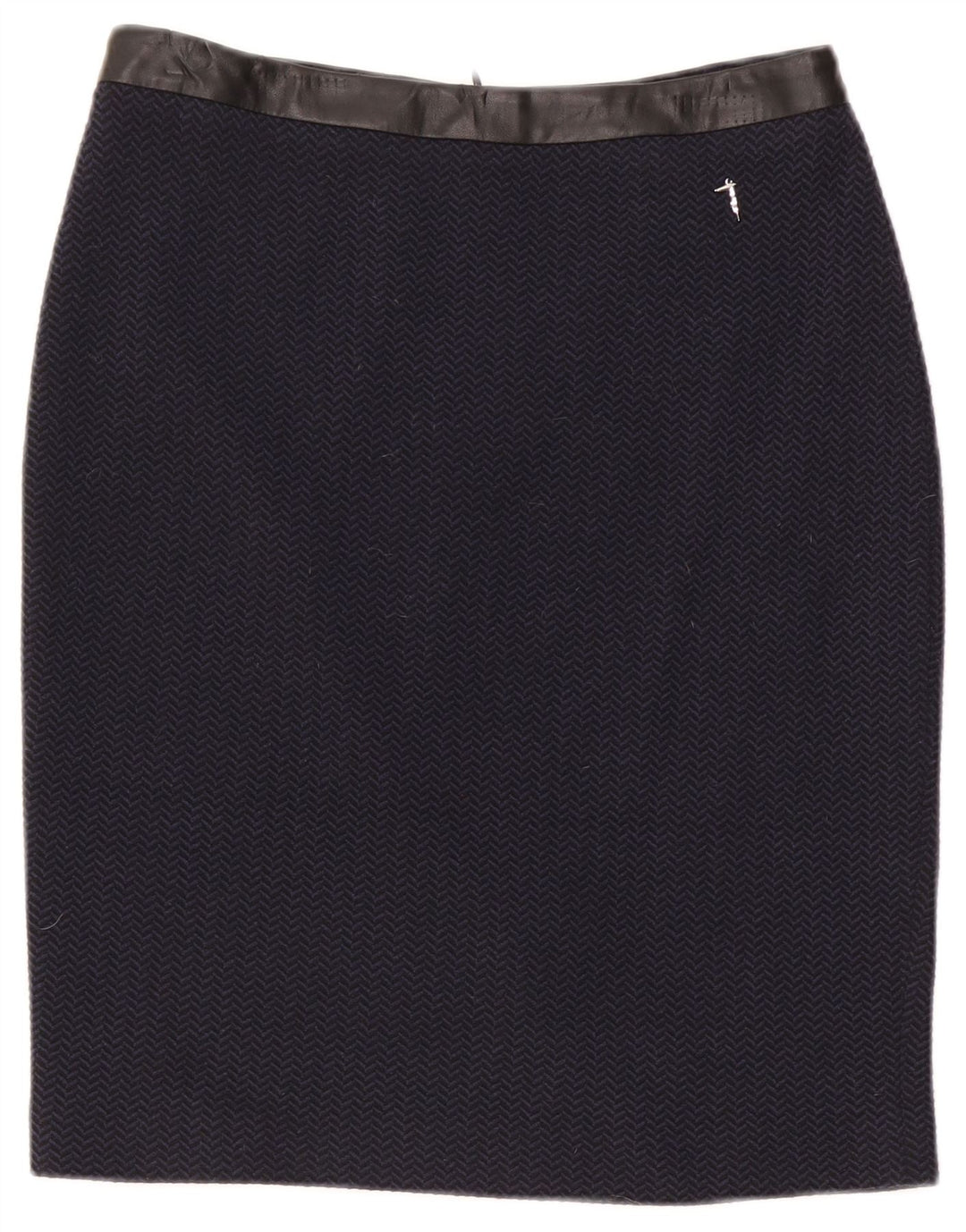 Trussardi Γυναικεία Pencil Φούστα IT 42 Medium W30 Navy Blue Ψαροκόκαλο