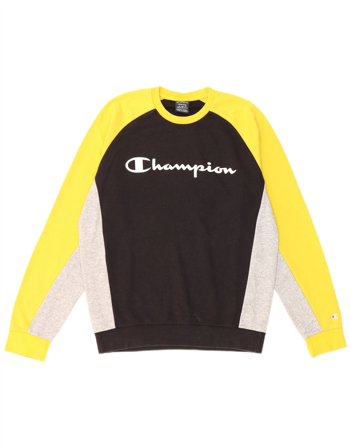 Ανδρικό γραφικό φούτερ Champion Jumper Medium Black Colourblock