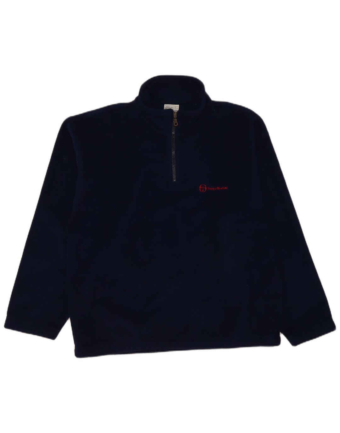 Sergio Tacchini Ανδρικό φερμουάρ με λαιμόκοψη Fleece Jumper Μεγάλο Navy Blue Polyester