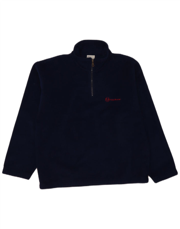 Sergio Tacchini Ανδρικό φερμουάρ με λαιμόκοψη Fleece Jumper Μεγάλο Navy Blue Polyester