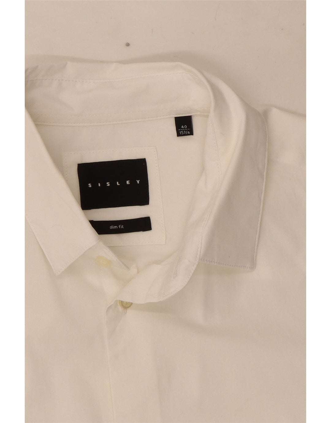 Sisley Ανδρικό πουκάμισο Slim Fit Size 40 15 3/4 Medium White