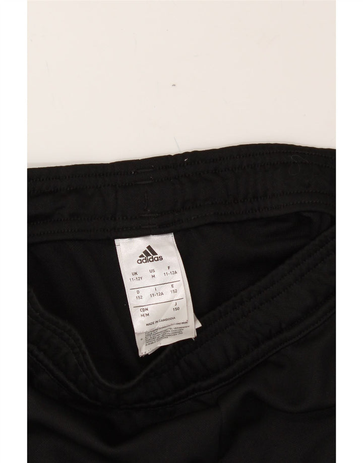 ADIDAS Boys Tracksuit Trousers 11-12 Years Black Polyester Vintage Adidas and Second-Hand Adidas from Messina Hembry 